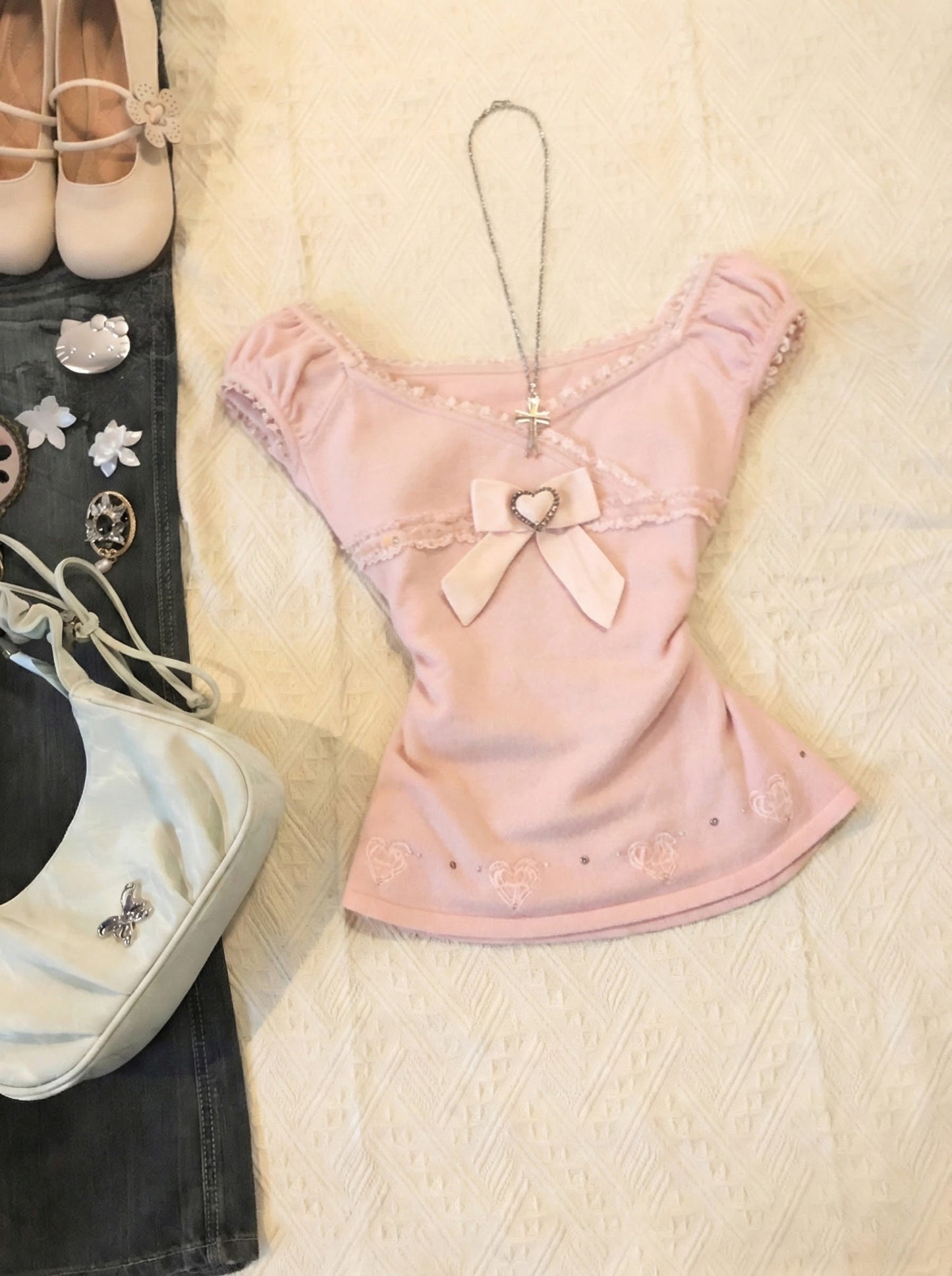 coquette bow shirt