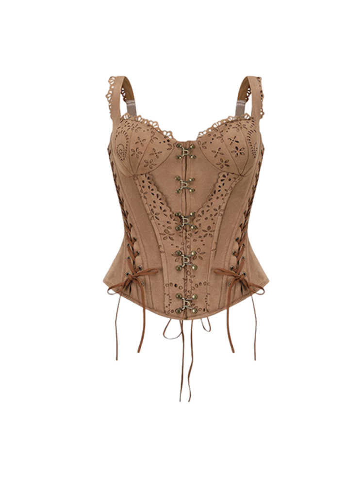 Retro Hollow Suede Fishbone Suit