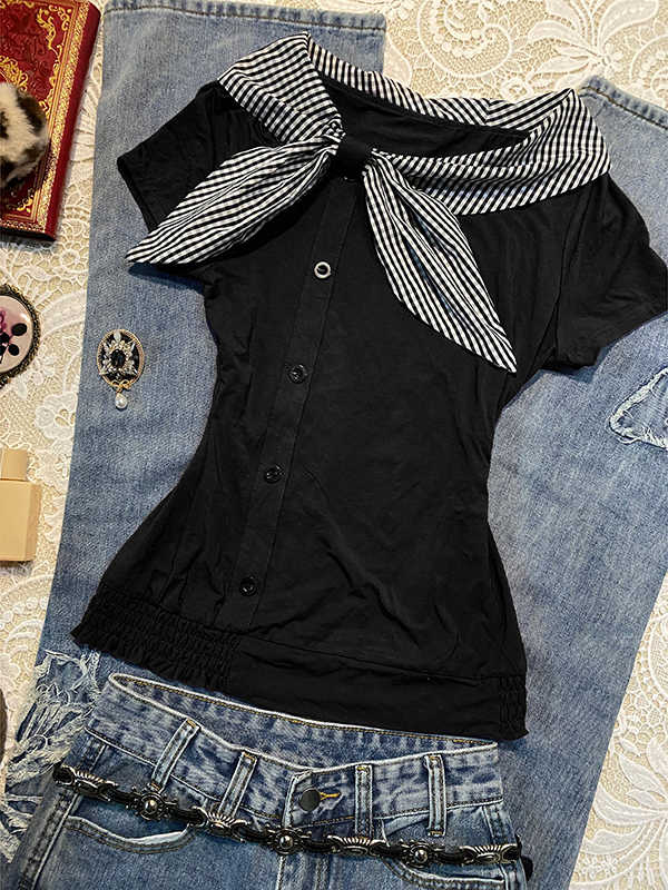 Vintage Collar T-shirt