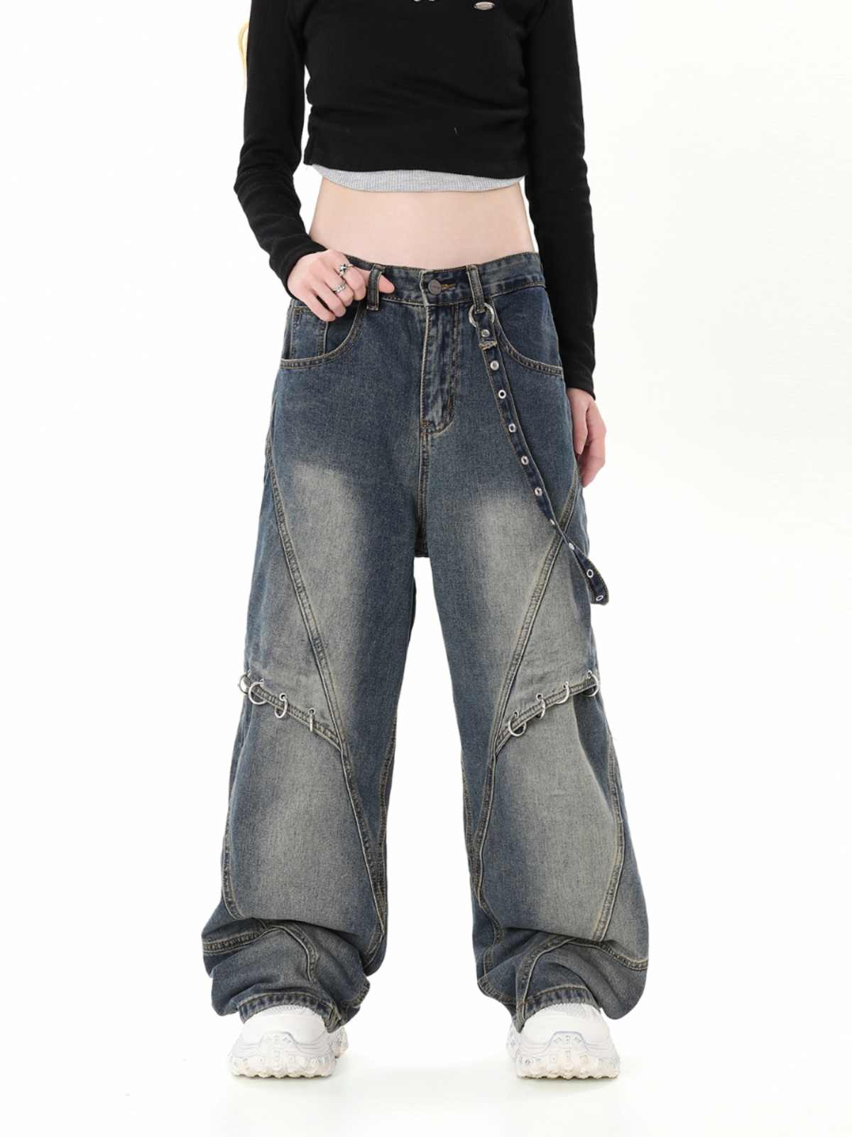 Grunge High-street Blue Jeans