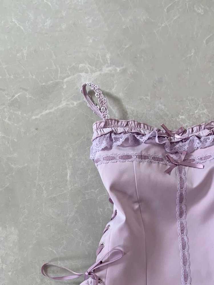 Purple Lace Bow Top