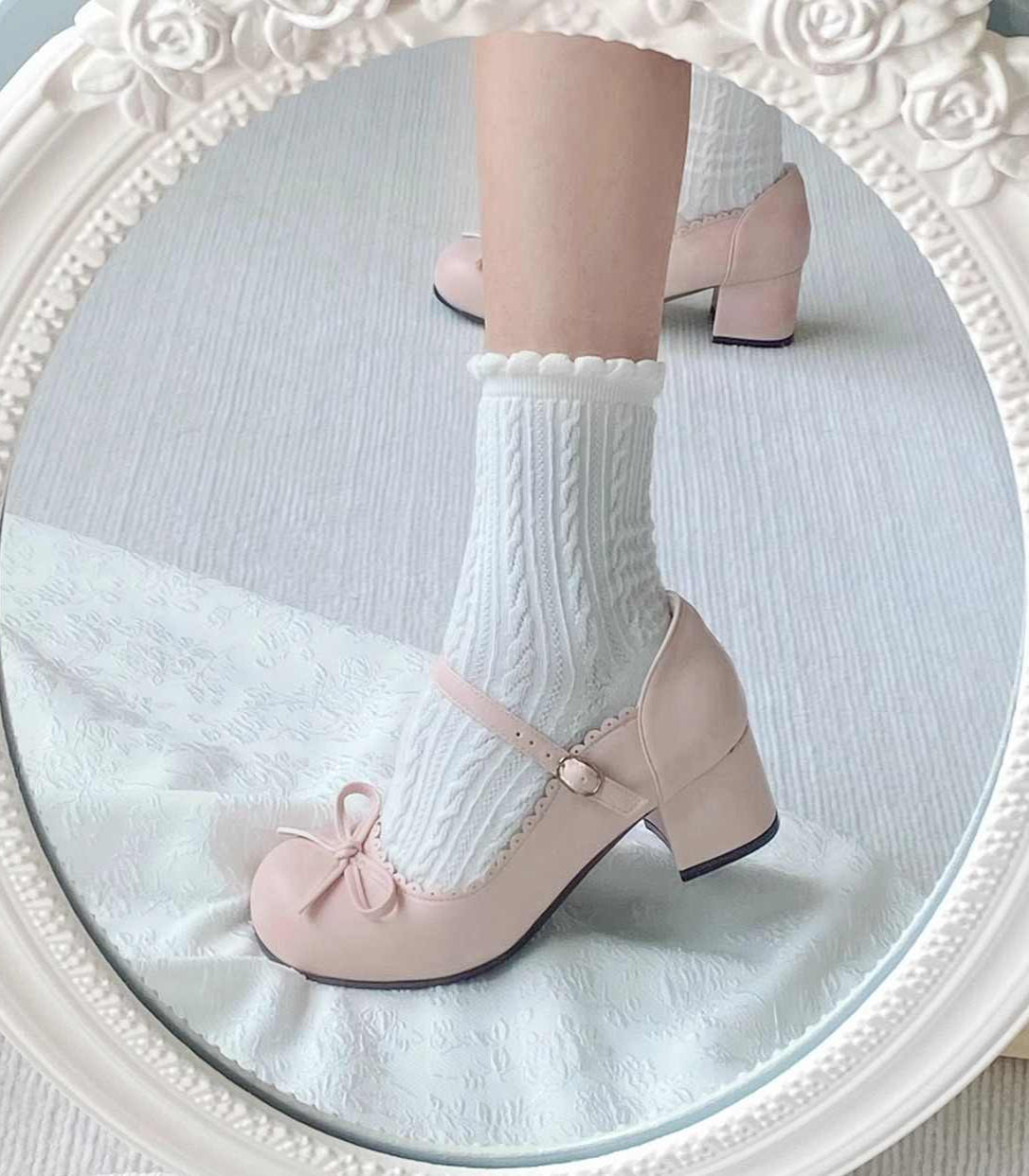 Preppy Bows Cute Leather Shoes