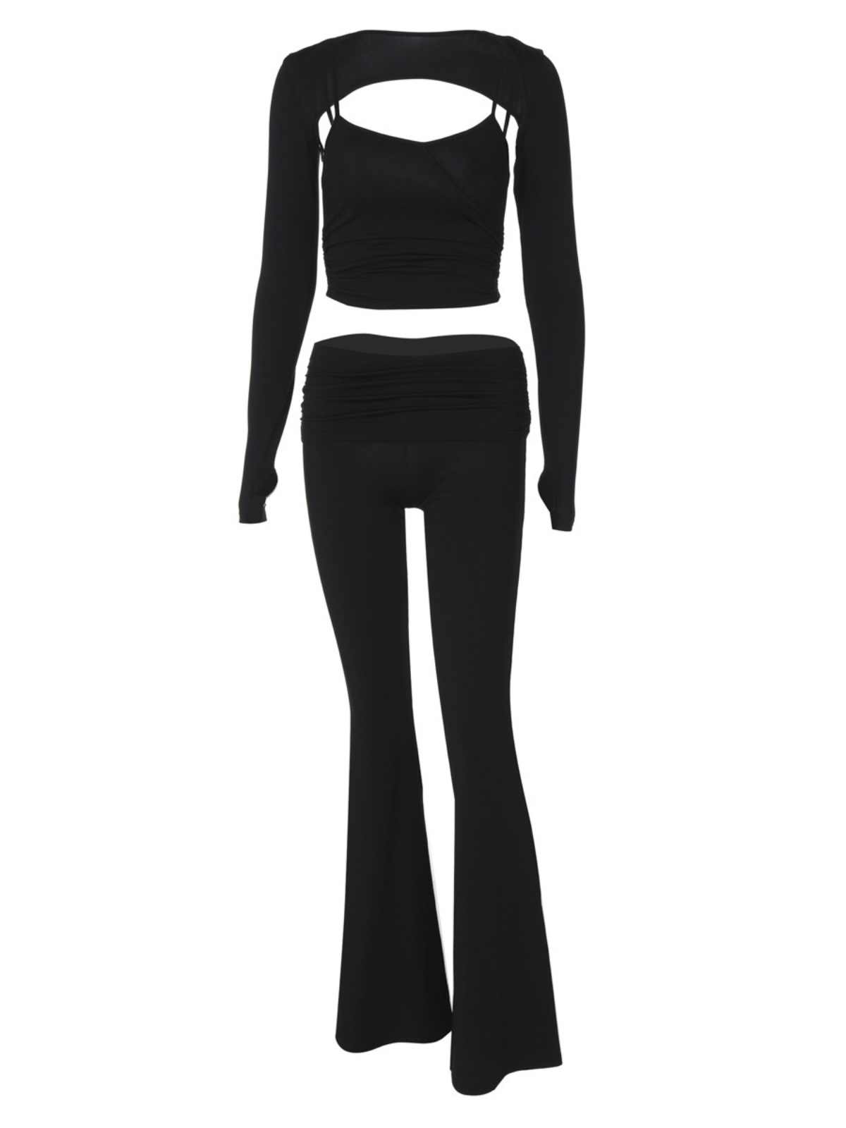 Sporty Leggings Pants Suit