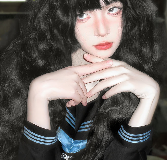 Latin Long Curly Fluffy Wig