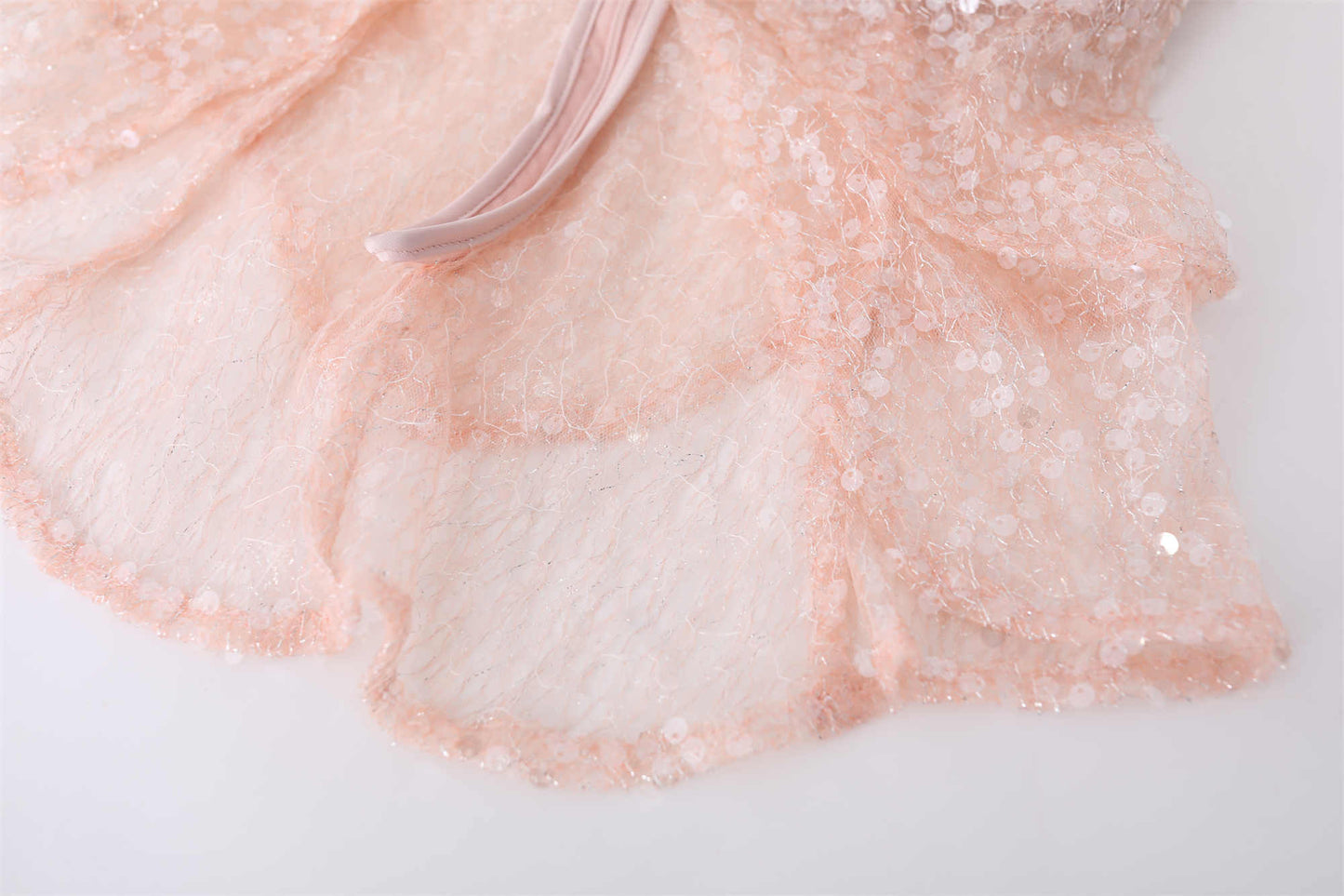 Pink Sequined Fishtail Suit