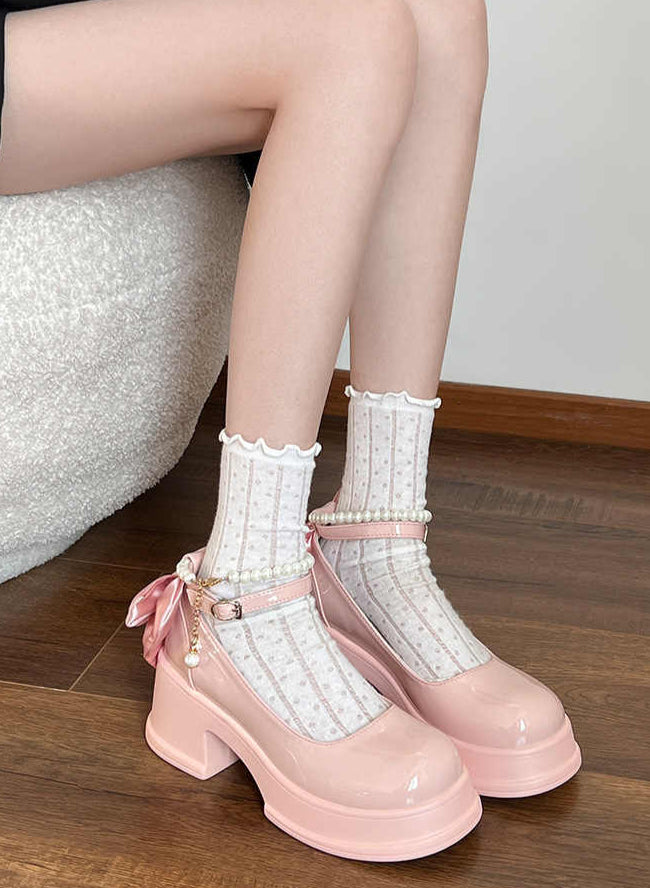 French Pearl Mary Jane Shoes