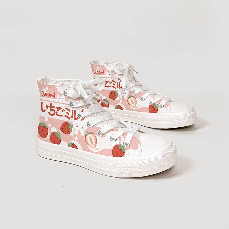 strawberry kawaii shoes