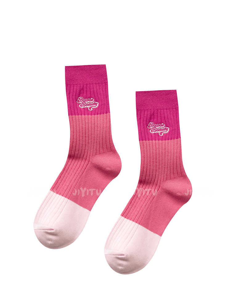 Pink Barbiecore Mid-calf Socks