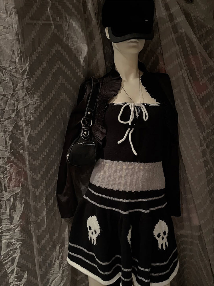 retro goth knitted dress