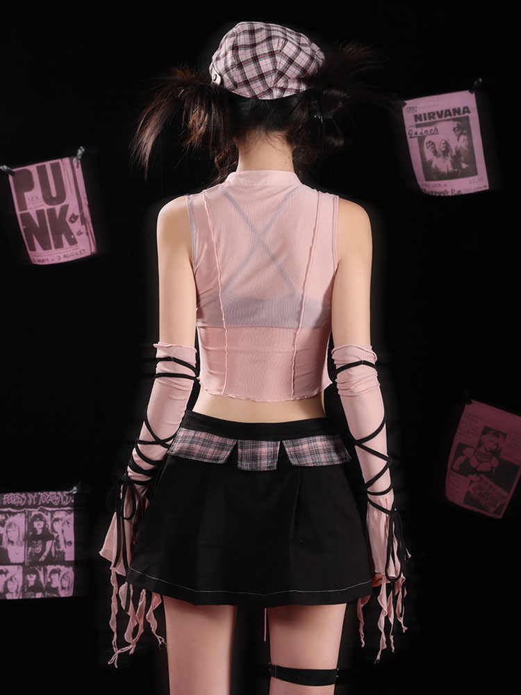 Rose Hollow Halter Neck Top