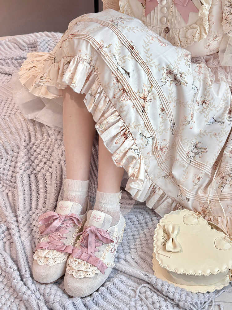 Lace Cake Ballet Sneakers