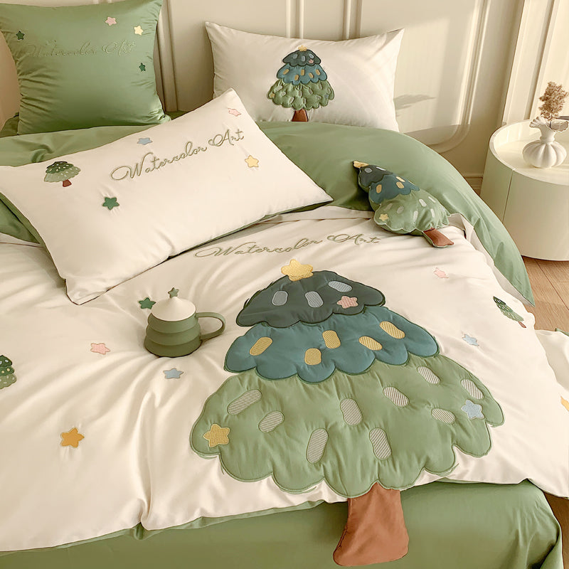 Christmas cotton bedding four-piece set