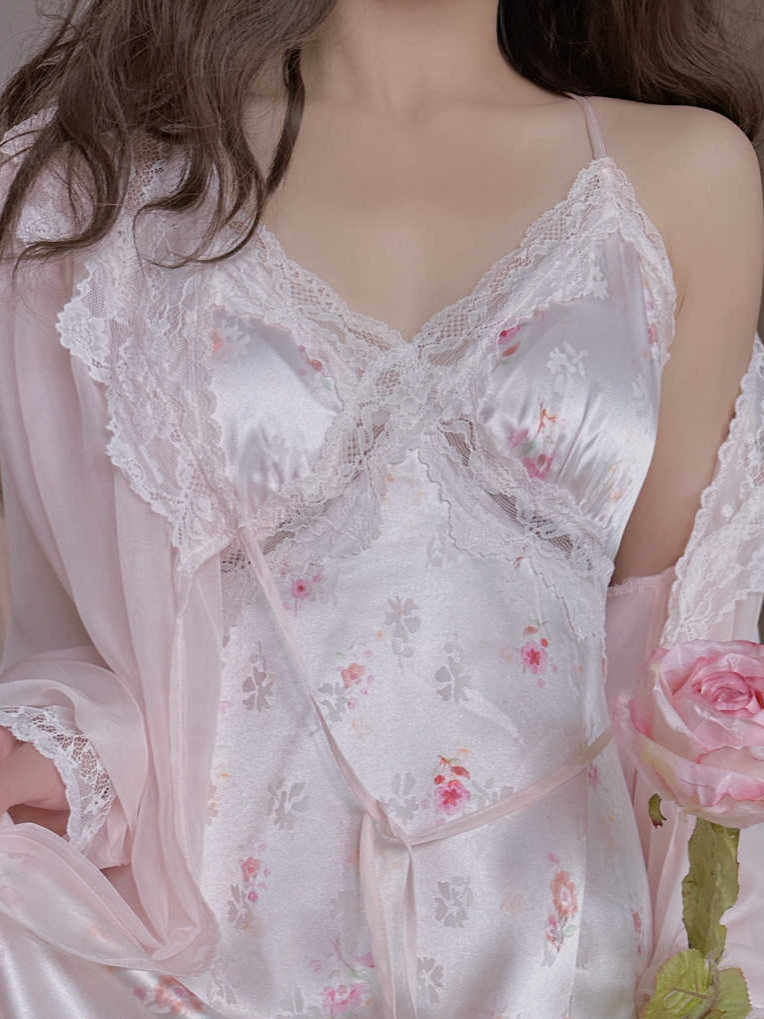 Mist Pink Rose Nightgown