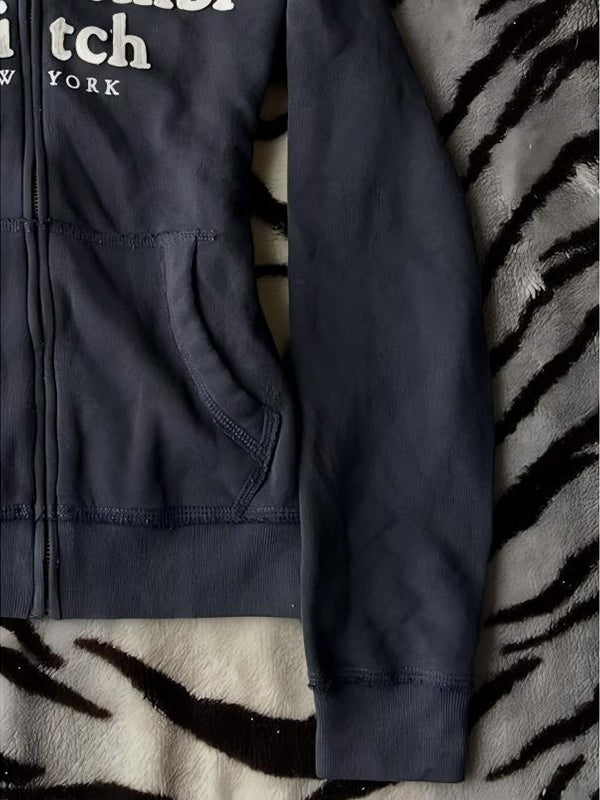 navy hooded jacket