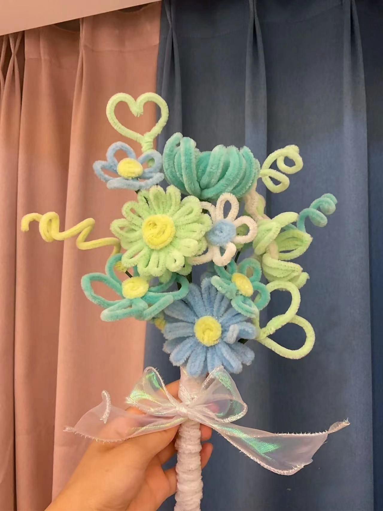 handmade Twisting stick flowers bouquet