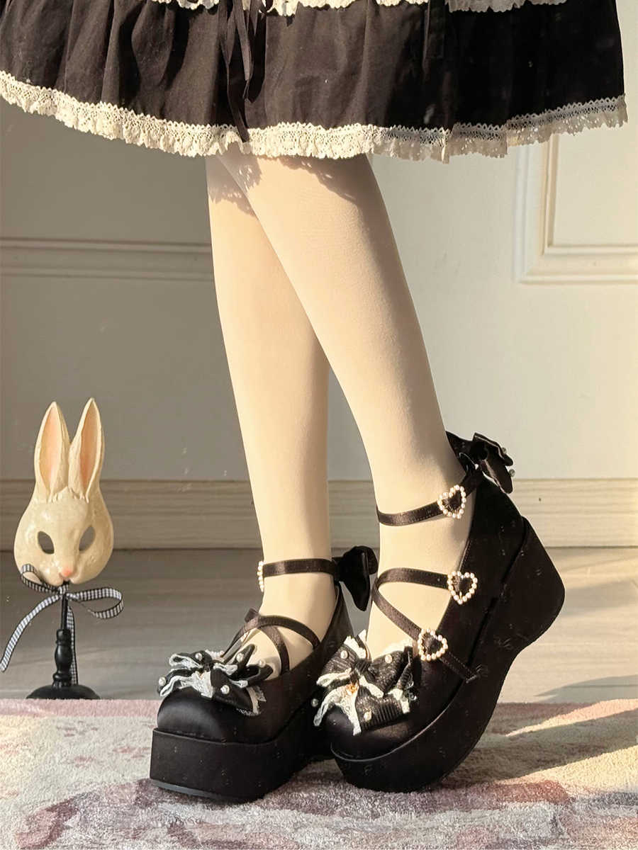 Chanson Cream Thick Sole Lolita Shoes