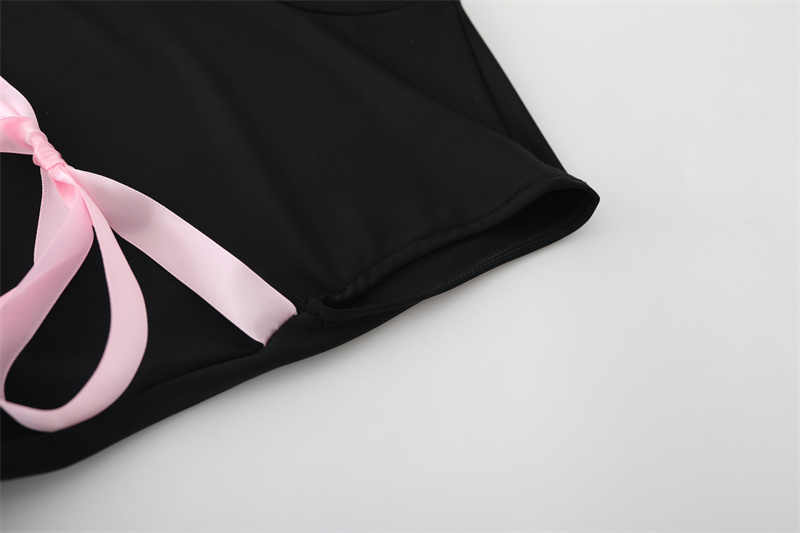 Ballet Drawstring Dark Coquette Dress
