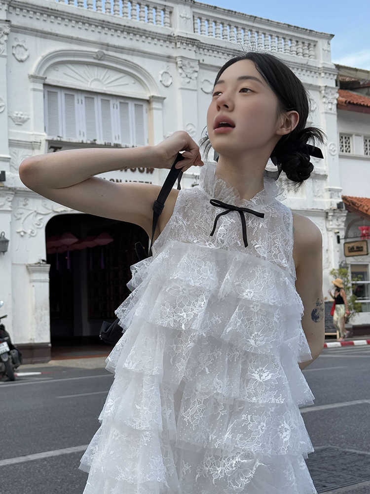 Lace Cake Bow Doll Dress