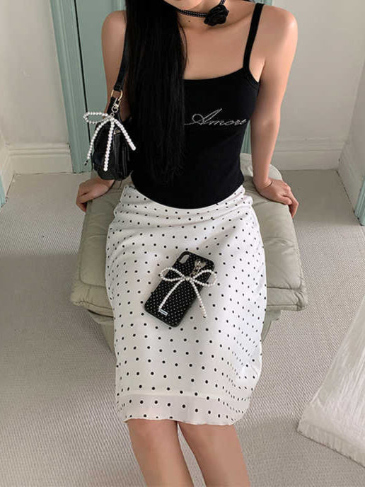 Coquette Bow Polka-dot Skirt