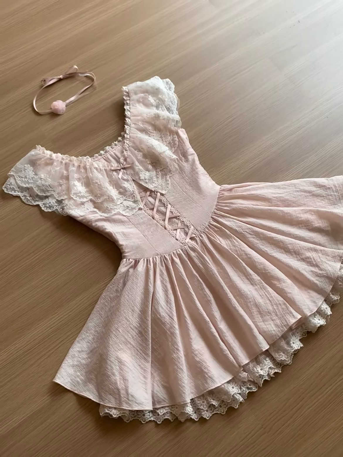 Pure Lust Lace Pink Dress
