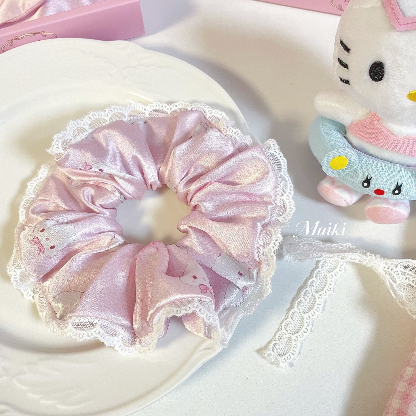 kawaii silk hair tie