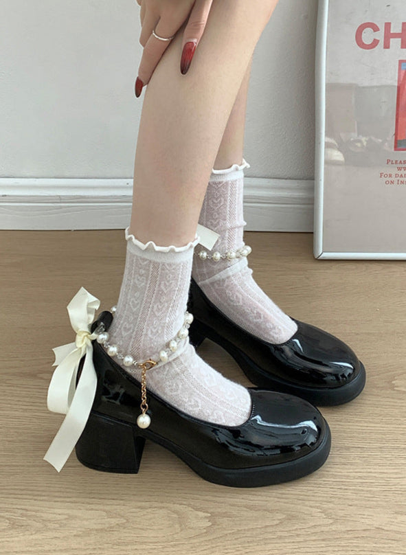 French Pearl Mary Jane Shoes