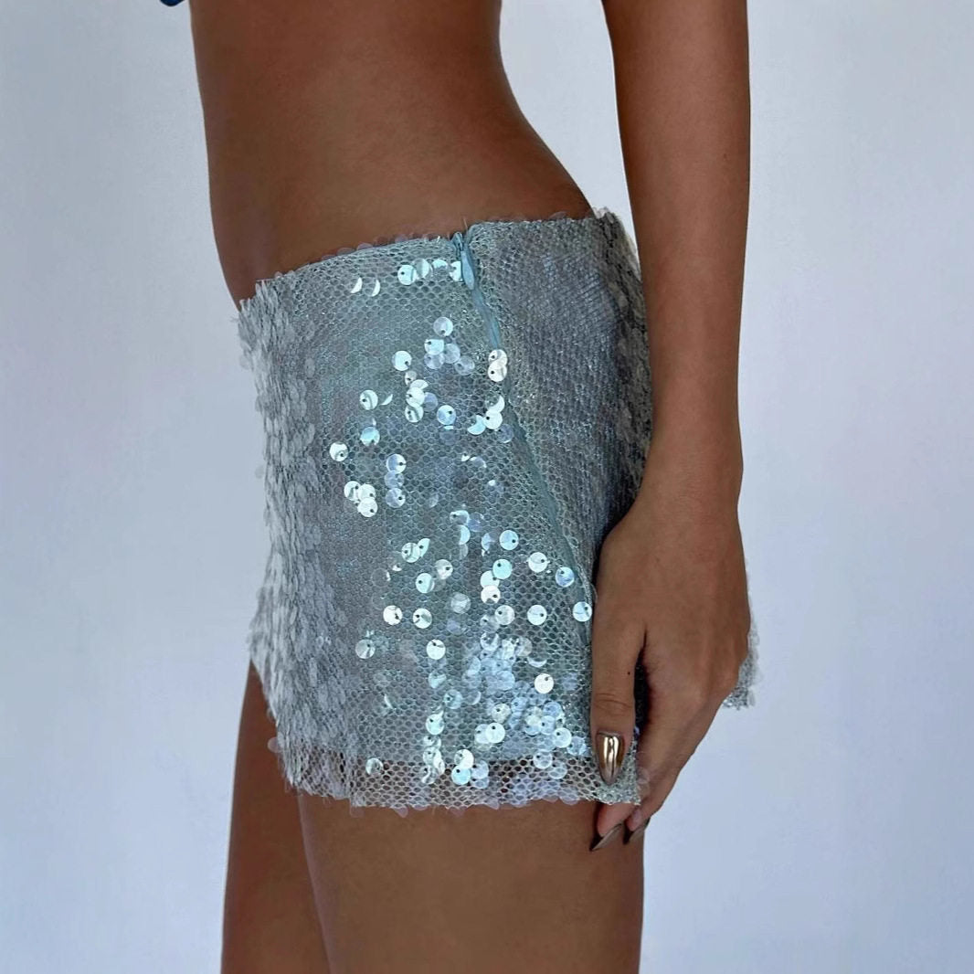 sequin sexy short skirt