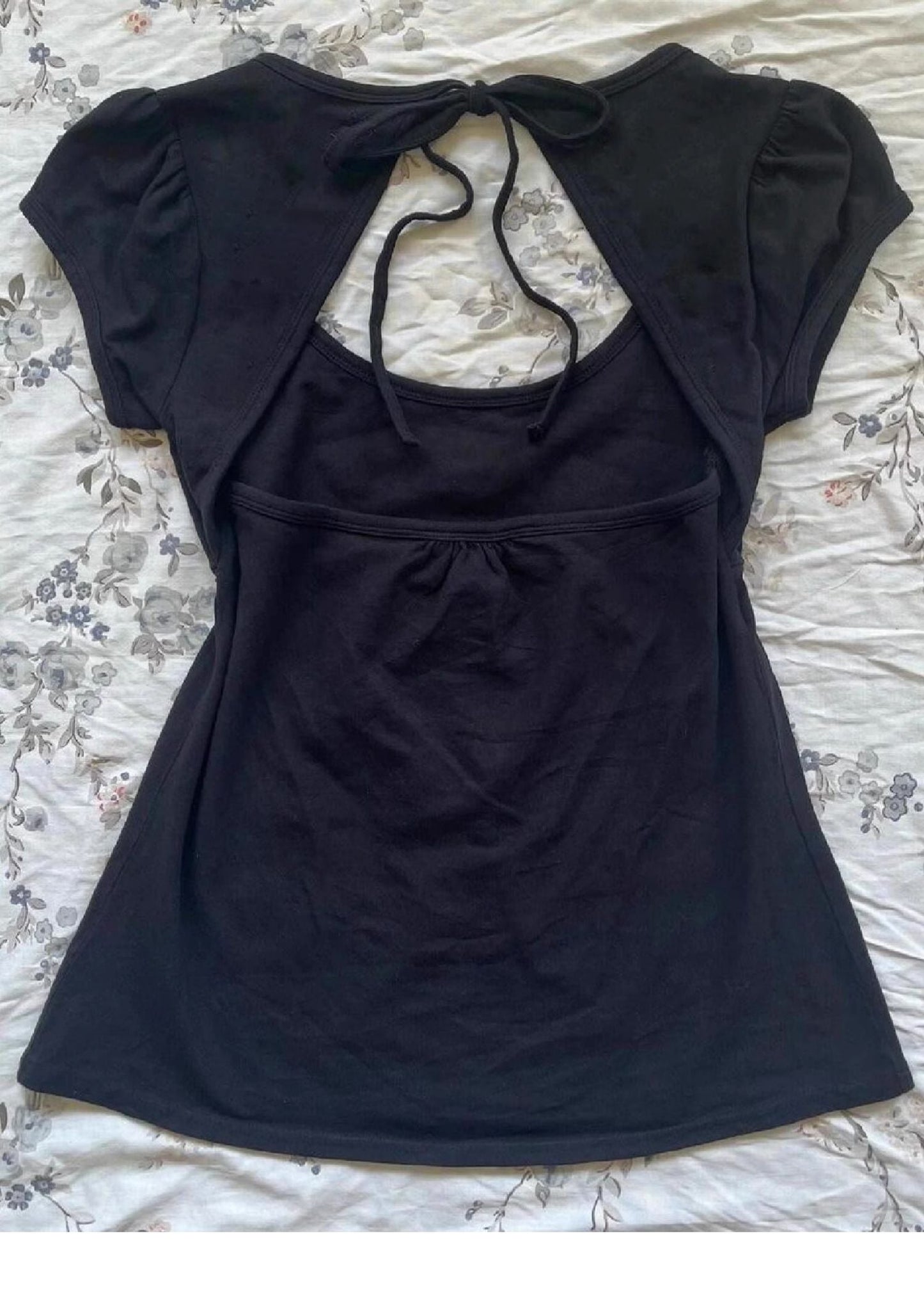 Fake two-piece retro halter tops