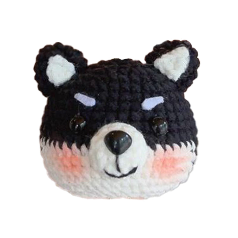 DIY crochet Akita dog keychain
