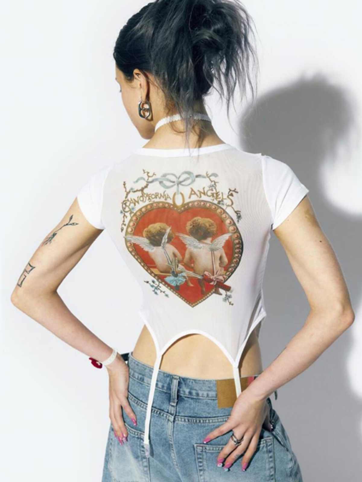 Mesh Angel Love Top