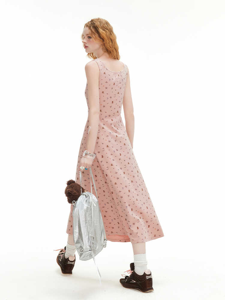 Pink Bows Suspender Dress