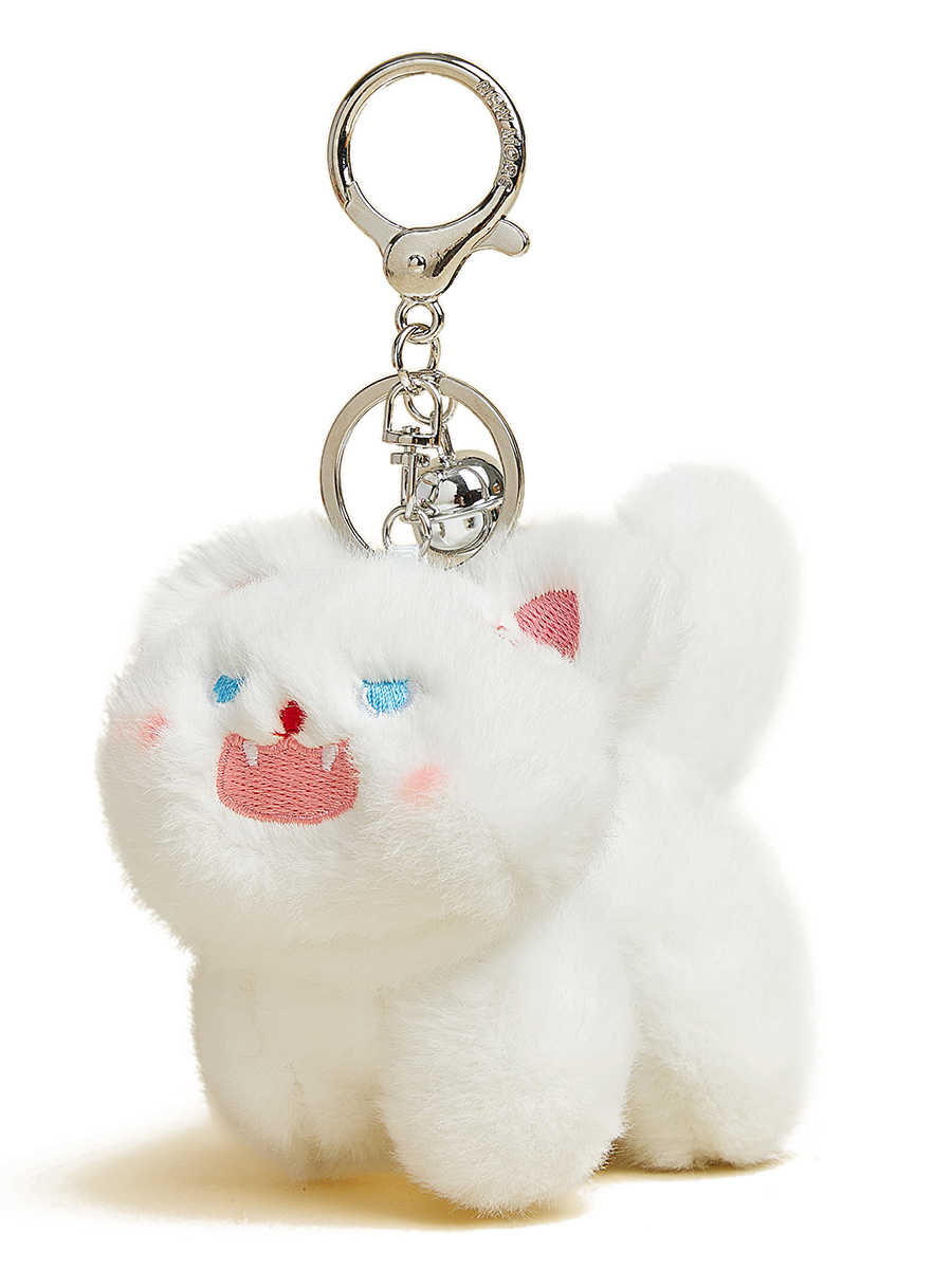 Black Fried Cat Keychain