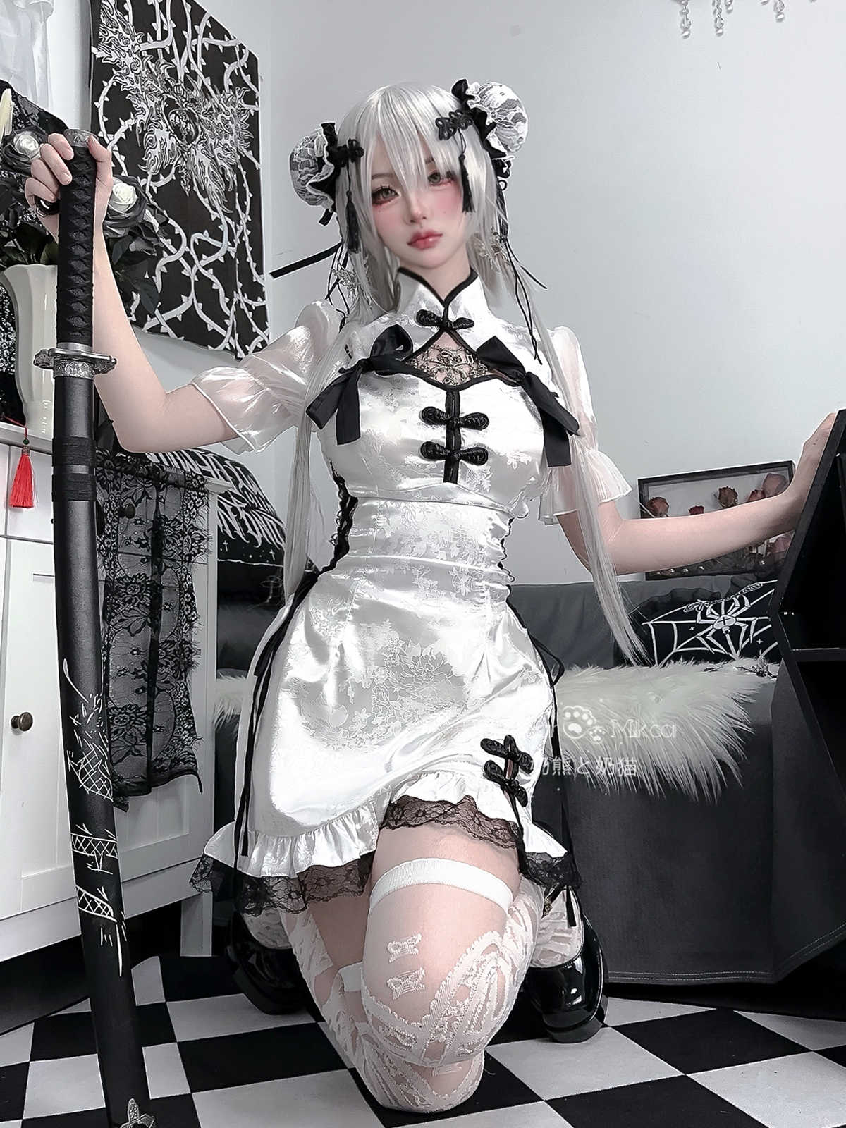 Kawaii Cheongsam Bows Dresses