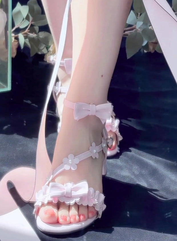 Flower One-strap Sandals