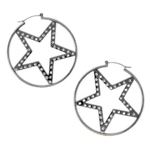 Y2K Star Circle Earrings