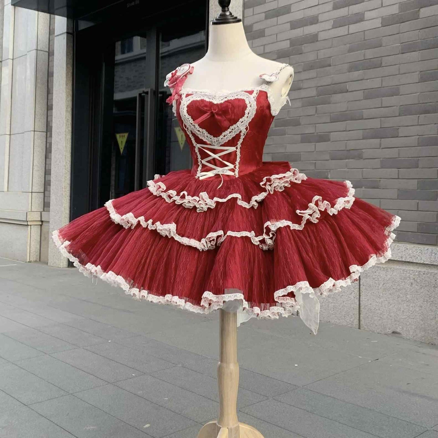 Leibala Doll Lace Mesh Lolita Dress