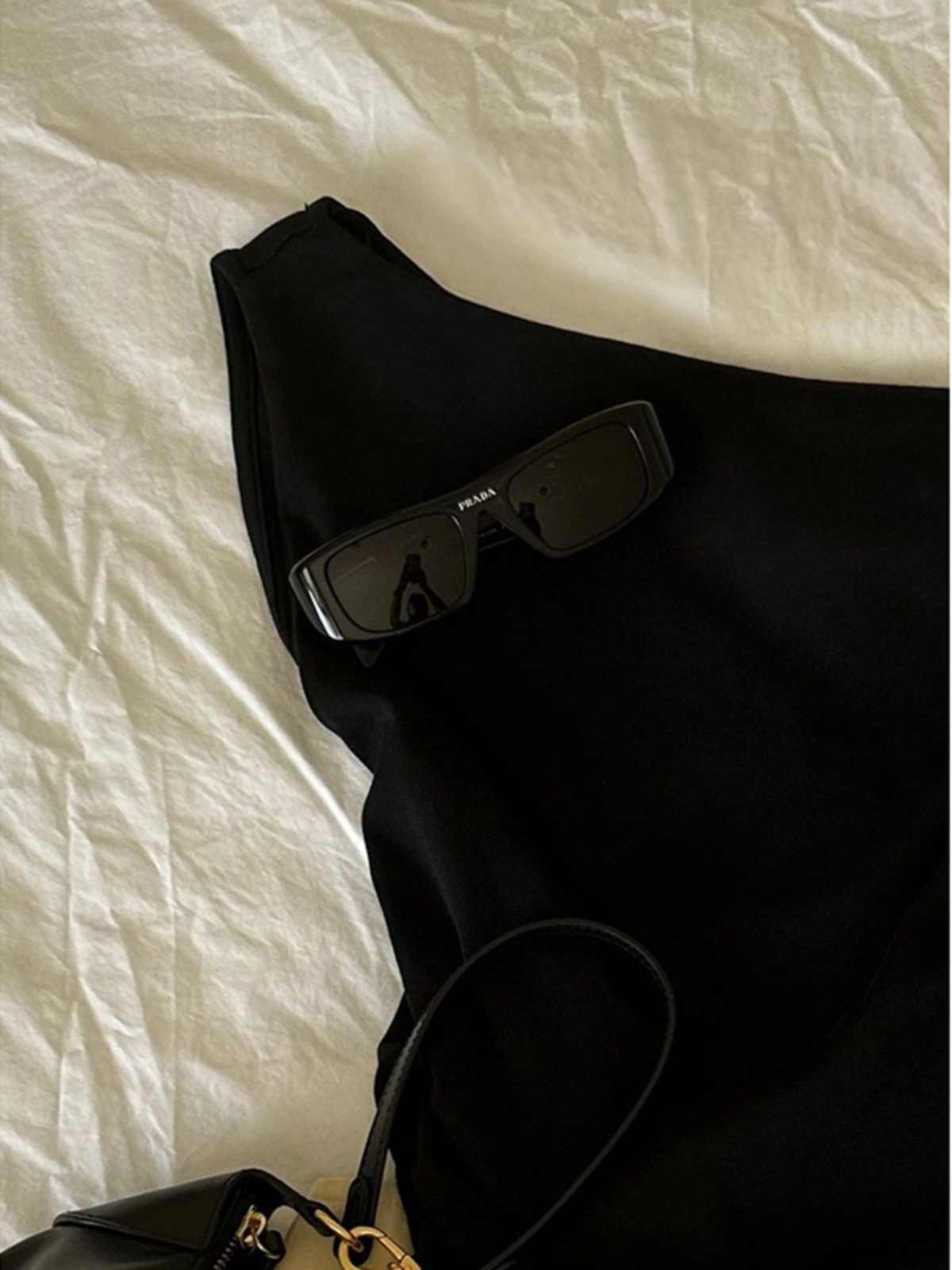Black Irregular Camisole