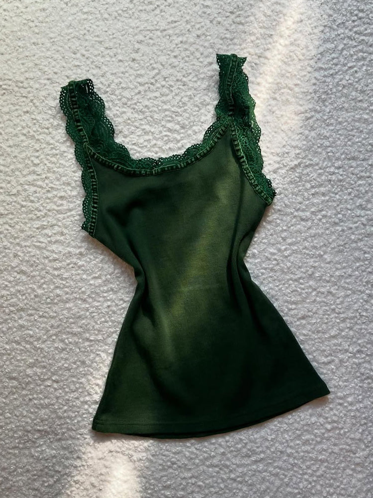 retro green camisole
