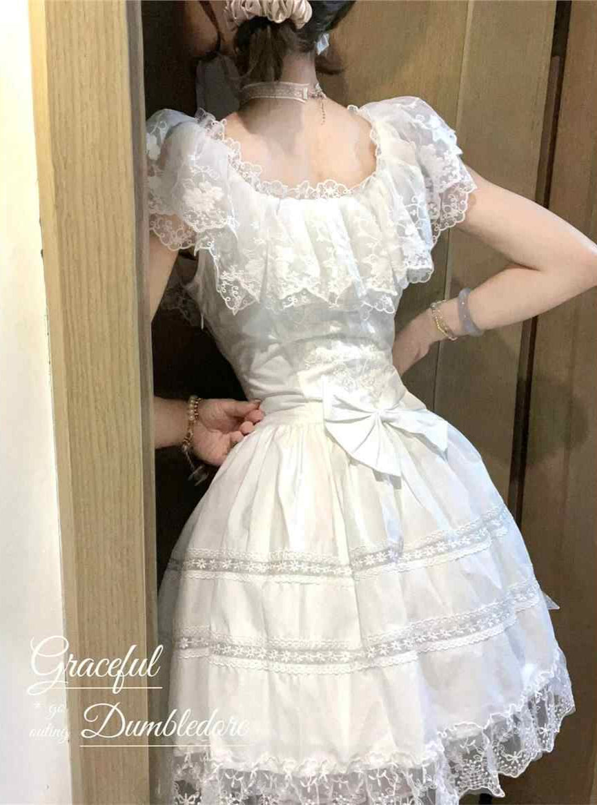 Princess Lace V-neck Cake Dress