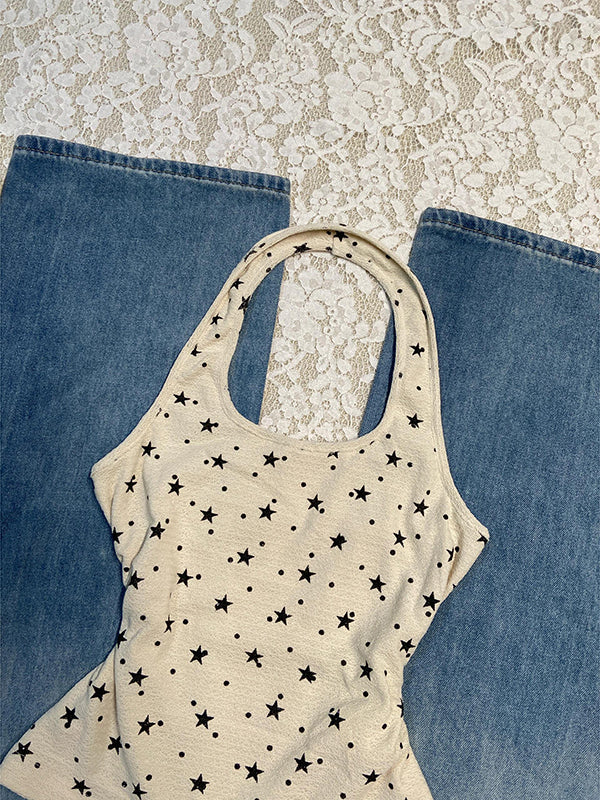 letter printed long-sleeved Top