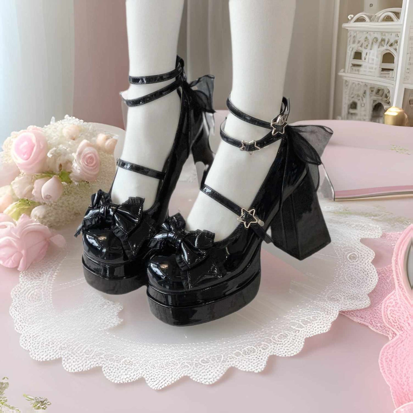 Bows Lolita Mary Jane Shoes