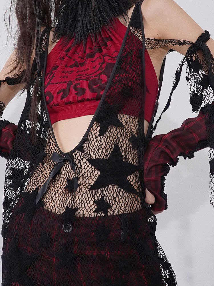 Grunge Star Mesh Vest