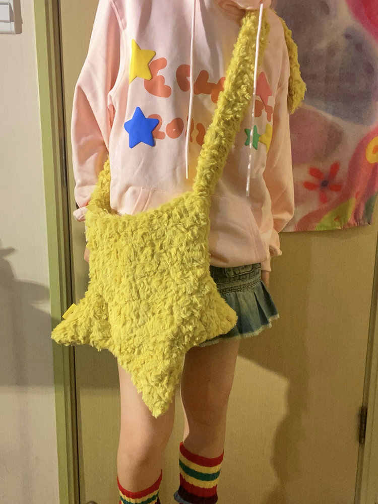 Y2K Star Shape Plush Bag