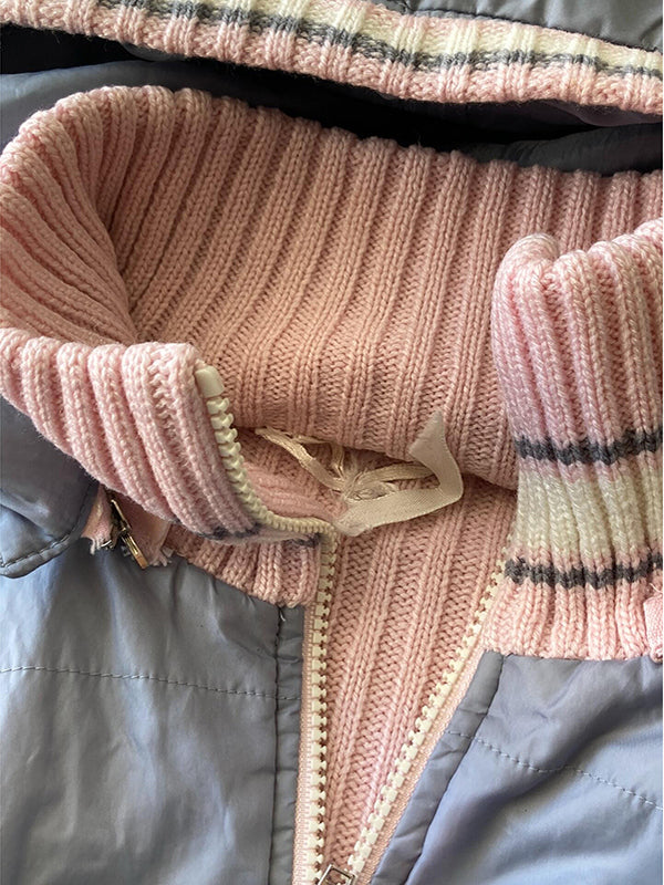 retro pink hooded vintage jacket