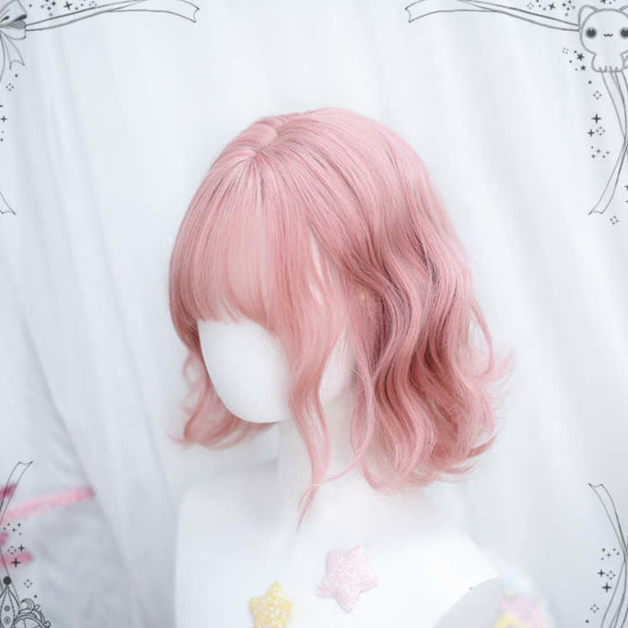 Lolita Curly Short Pink Wig