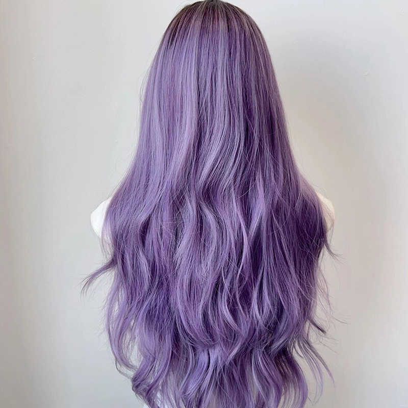 Paris Gradient Purple Curly Wig