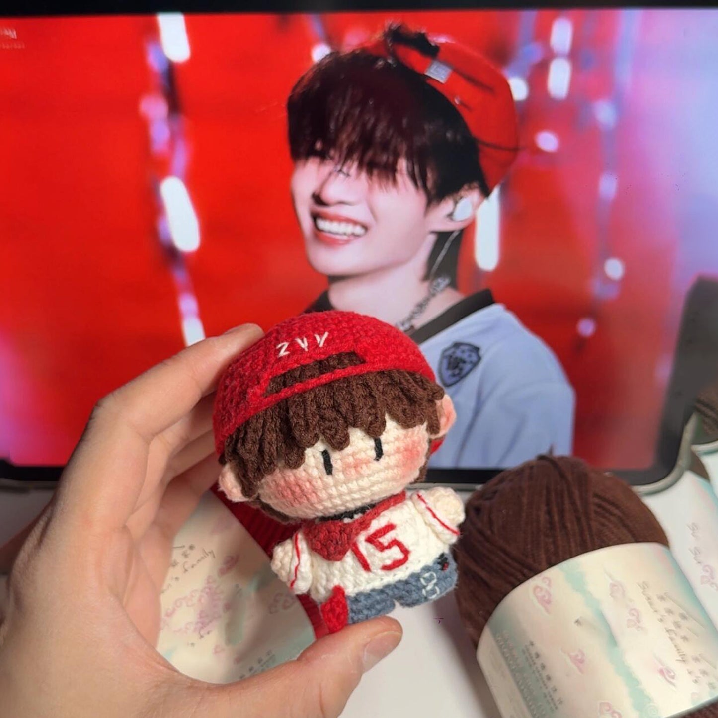 diy wool concert style doll star bag pendant