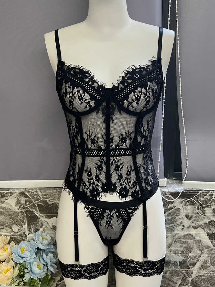 Lace Body Shaping Hollow Jumpsuit