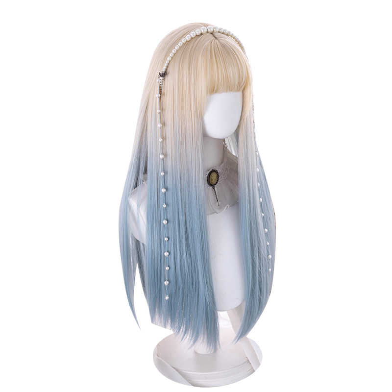 Doll Gradient Natural Long Straight Wig