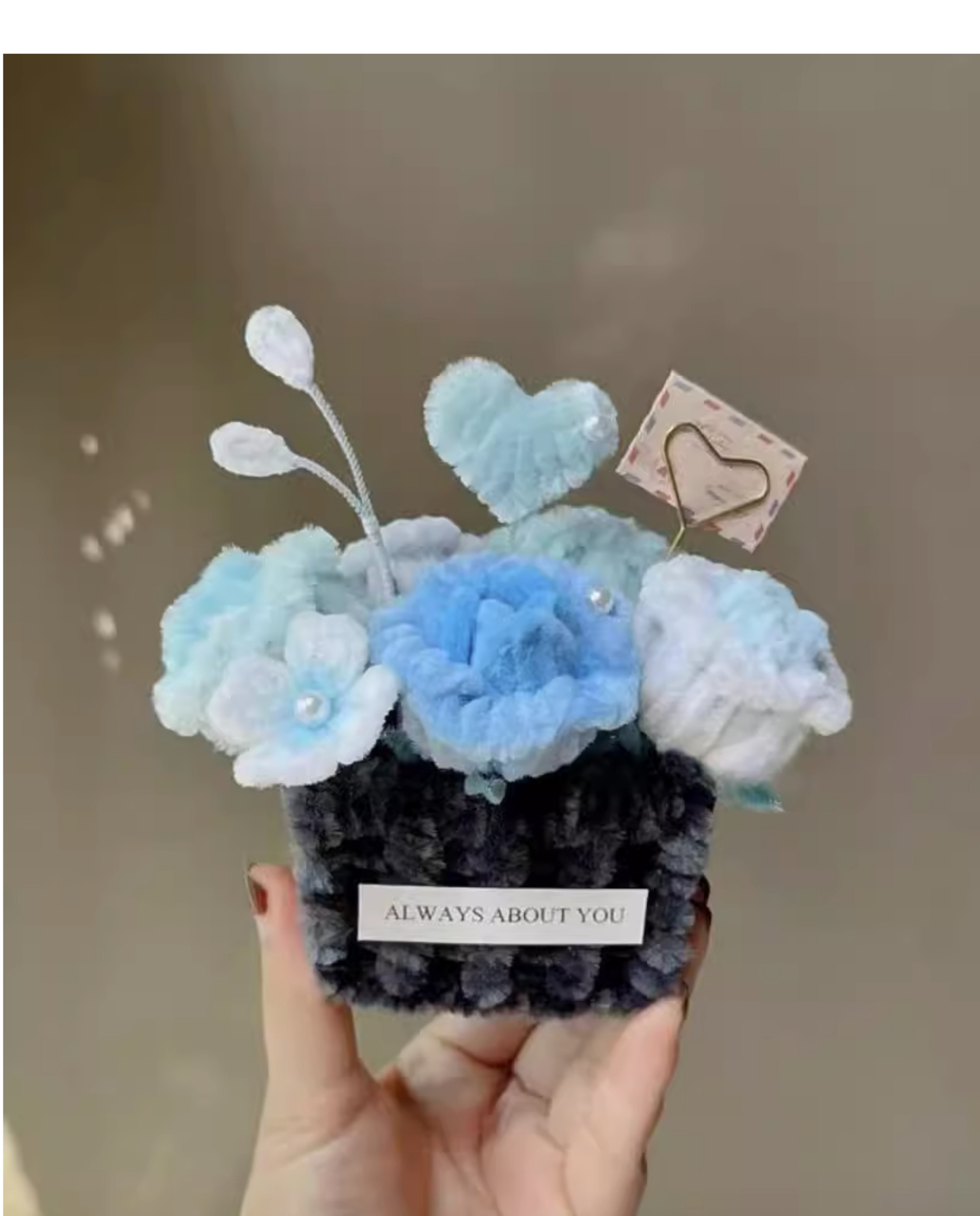 handmade Twisting stick mini flower basket bouquet